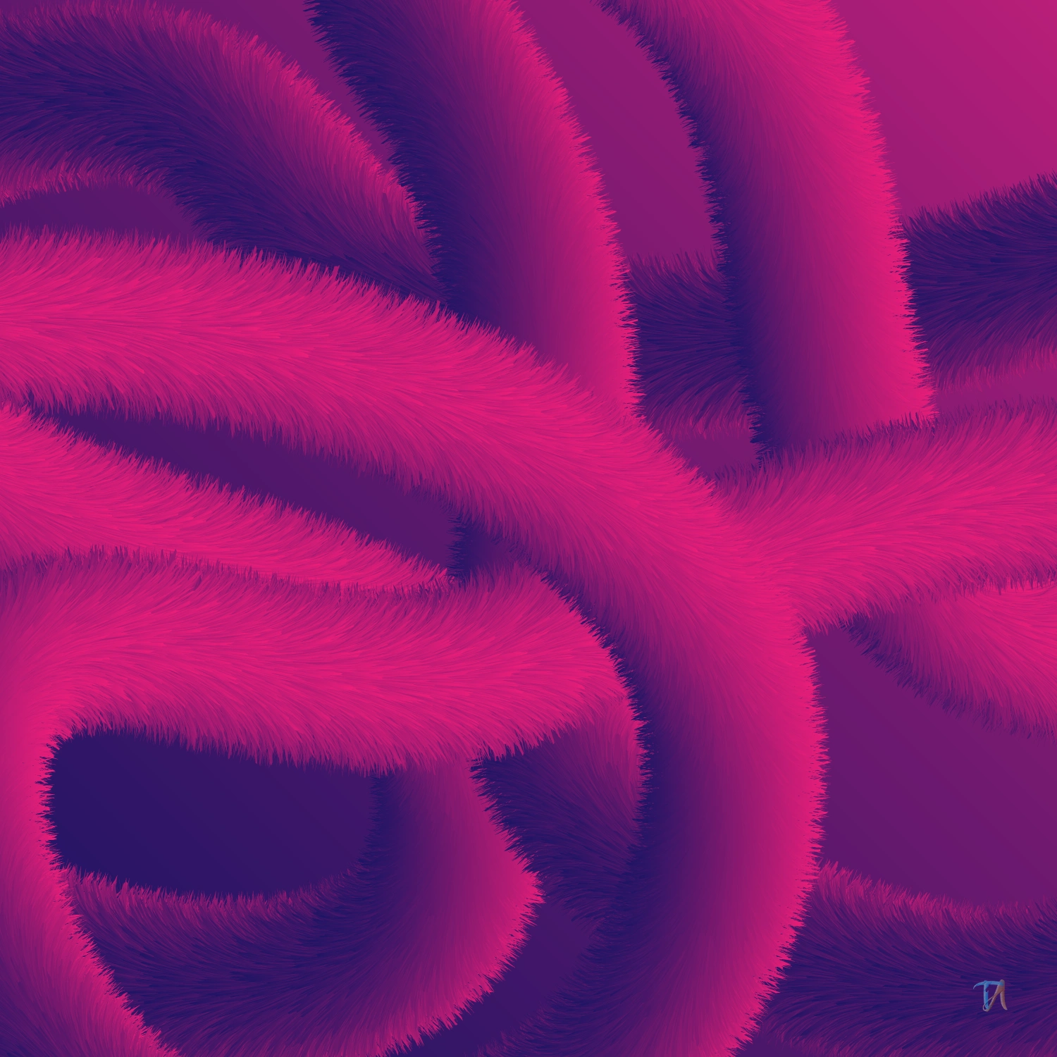 Flux Forms — magenta and purple knotted forms