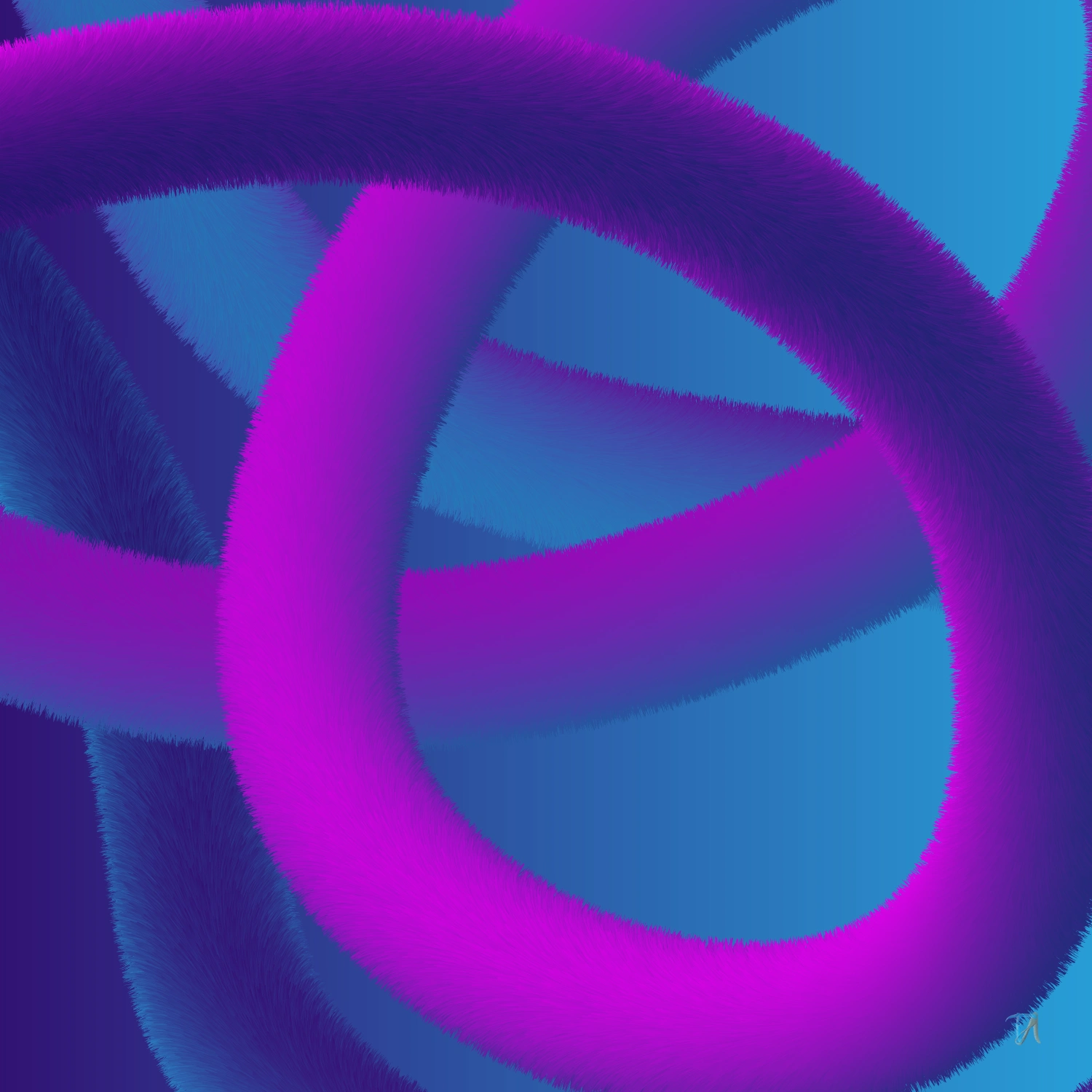 Flux Forms — violet loop on steel blue