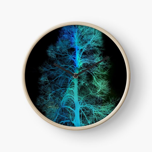 Redbubble clock preview featuring the Neon Tree artwork.