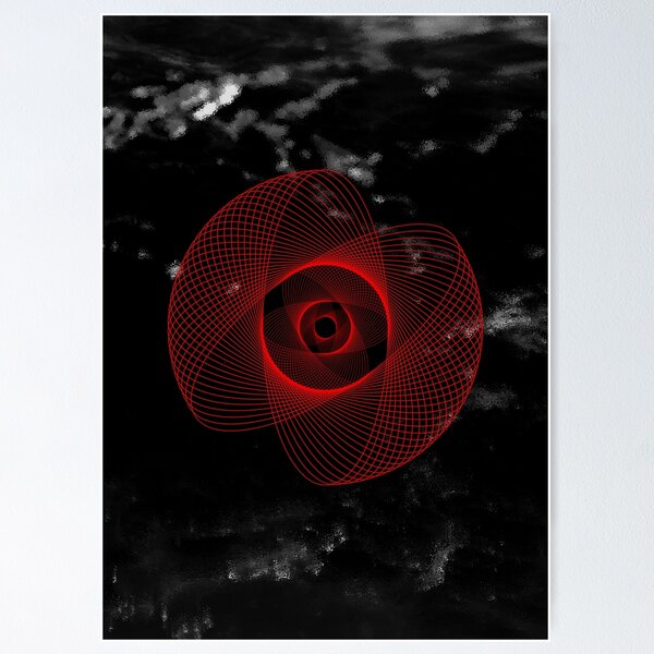 Redbubble poster preview featuring the Red Sphere artwork.