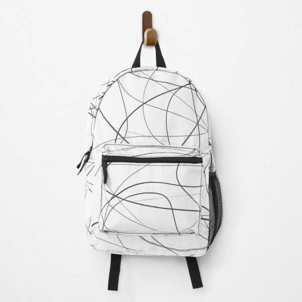 Redbubble backpack preview featuring the Scrambled artwork.
