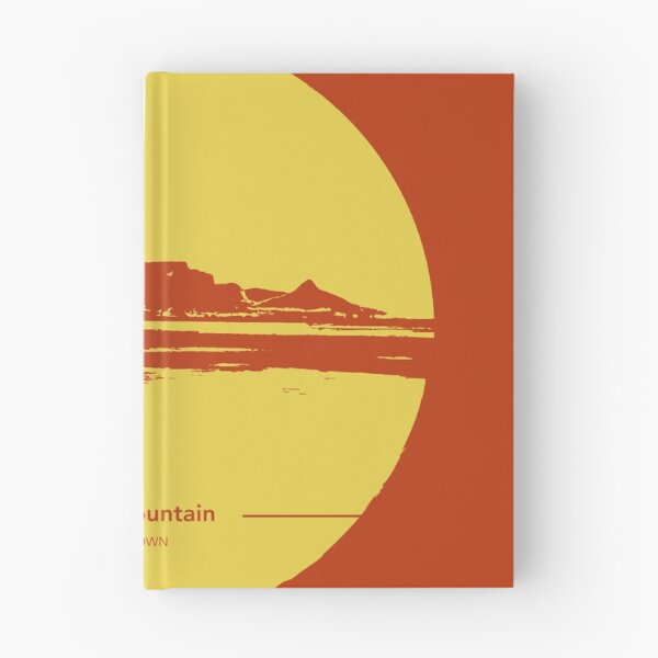 Redbubble journal preview featuring the Table Mountain artwork.