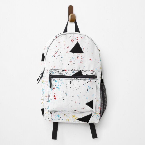Redbubble backpack preview featuring the Triangle Pattern artwork.